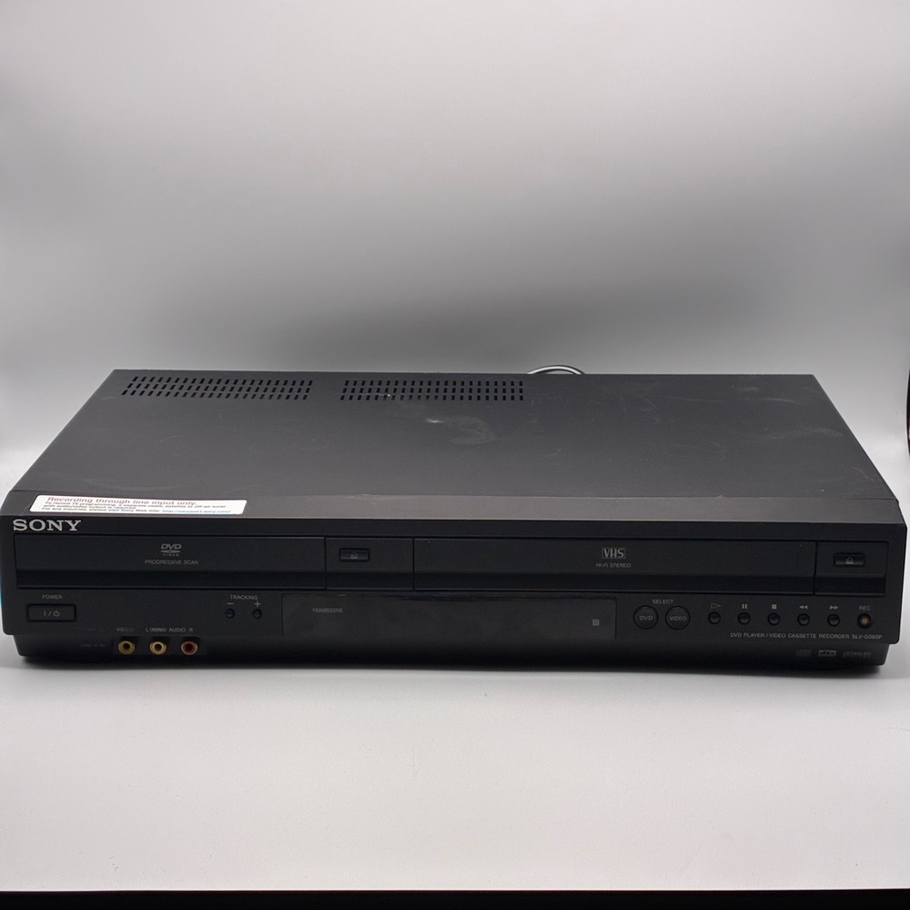 Sony DVD VCR Combo Player SLV-D380P Black Progressive Scan VHS Hi-Fi Stereo